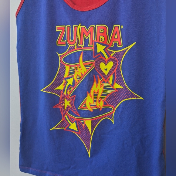 ZUMBA WE AR Tank Top Women Bleu And Red No Size (Looks Like Medium) - Picture 3 of 9